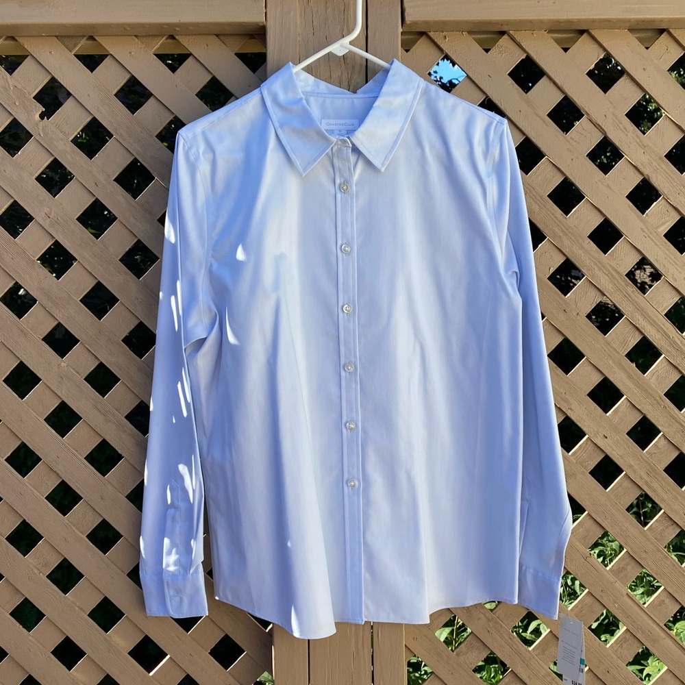 NWT Charter Club Blue Button Down - Size 16